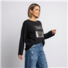 Mujer remera modal amplia brillo TAKE linea italiana - IB