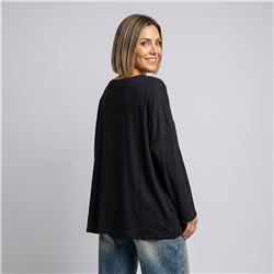 Mujer remera modal amplia brillo TAKE linea italiana - IB