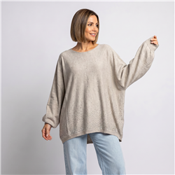 Mujer sweater bremer amplio estrass linea italiana - IB