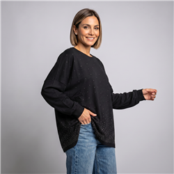 Mujer sweater bremer amplio estrass linea italiana - IB