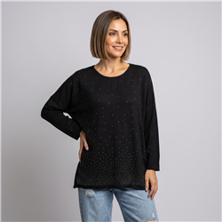 Mujer sweater bremer amplio estrass linea italiana - IB