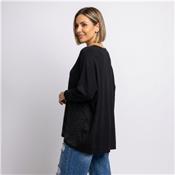 Mujer sweater bremer amplio estrass linea italiana - IB