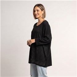 Mujer sweater bremer amplio estrass linea italiana - IB