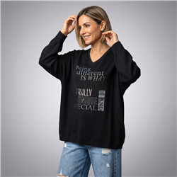 Mujer sweater bremer amplio brillo MAKES linea italiana - IB