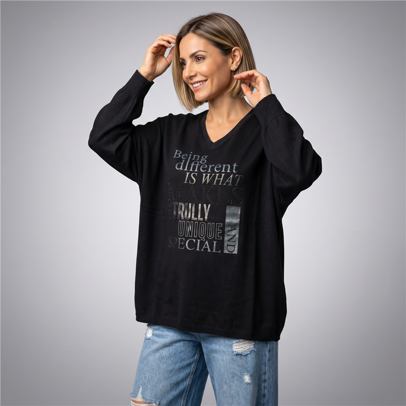 Mujer sweater bremer amplio brillo MAKES linea italiana - IB