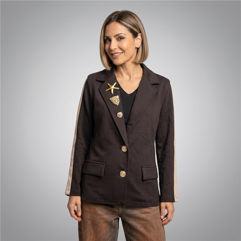 Mujer blazer sire prendedores en solapa linea italiana - IB