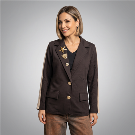 Mujer blazer sire prendedores en solapa linea italiana - IB