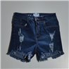 Mujer short jean elastizado frente rotura desflecado