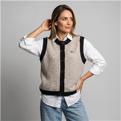 Mujer chaleco tejido combinado frente botones miumiu - OG