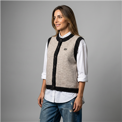 Mujer chaleco tejido combinado frente botones miumiu - OG