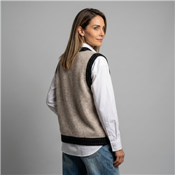 Mujer chaleco tejido combinado frente botones miumiu - OG