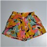 Mujer short fibrana multicolor flores con bolsillo