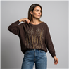 Mujer sweater bremer amplio print brillo linea italiana - IB