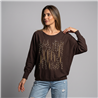 Mujer sweater bremer amplio print brillo linea italiana - IB
