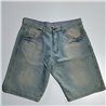 Hombre bermuda jean rigida bolsillos pliegues DFO