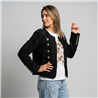 Mujer saco paño mangas frente botones - OG