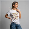 Mujer remera algodon estampa corazones combinados linea italiana - IB