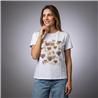 Mujer remera algodon estampa corazones combinados linea italiana - IB