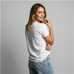 Mujer remera algodon estampa corazones combinados linea italiana - IB