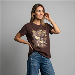 Mujer remera algodon estampa corazones combinados linea italiana - IB