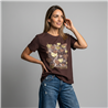 Mujer remera algodon estampa corazones combinados linea italiana - IB