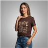 Mujer remera algodon estampa corazones combinados linea italiana - IB