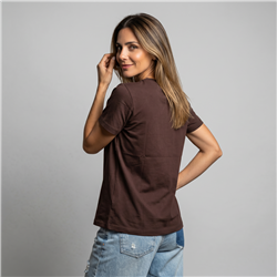 Mujer remera algodon estampa corazones combinados linea italiana - IB