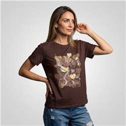 Mujer remera algodon estampa corazones combinados linea italiana - IB
