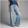 Mujer pantalon jean wide leg bolsillo localizado - BEL