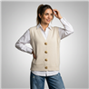 Mujer chaleco bremer botones flores dorados - FRA