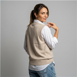 Mujer chaleco bremer botones flores dorados - FRA