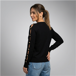 Mujer sweater bremer amplio mangas botones dorados - FRA