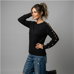 Mujer sweater bremer amplio mangas botones dorados - FRA