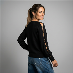 Mujer sweater bremer amplio mangas botones dorados - FRA