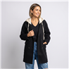 Mujer saco paño capucha combinada - CA