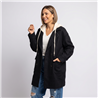 Mujer saco paño capucha combinada - CA
