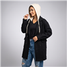 Mujer saco paño capucha combinada - CA