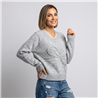 Mujer sweater tejido lana moño regular - EL