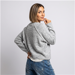 Mujer sweater tejido lana moño regular - EL