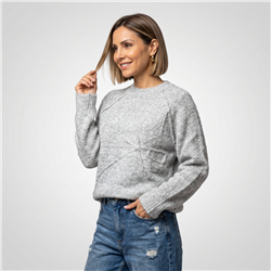 Mujer sweater tejido lana moño regular - EL