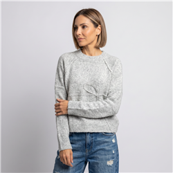 Mujer sweater tejido lana moño regular - EL