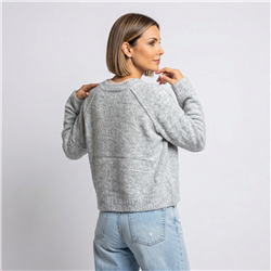 Mujer sweater tejido lana moño regular - EL