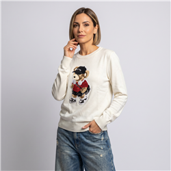 Mujer sweater bremer aplique oso mochi - CA