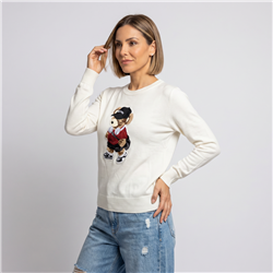 Mujer sweater bremer aplique oso mochi - CA