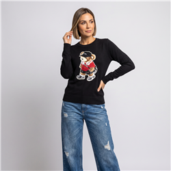Mujer sweater bremer aplique oso mochi - CA