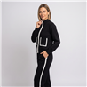 Mujer conjunto tejido lycra pantalon campera bolsillo frente vista - CA