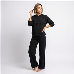 Mujer conjunto tejido hilo buzo capucha frente relieve FRESH - CA