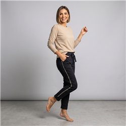 Mujer babucha bengalina galon laterales tachas linea italiana - IB