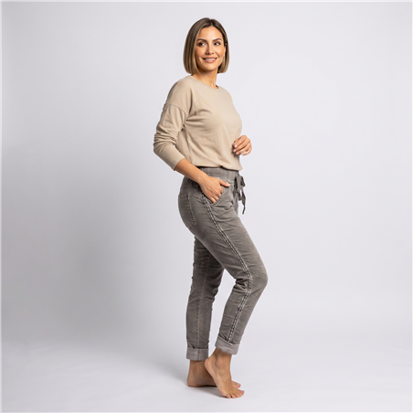 Mujer babucha bengalina galon laterales tachas linea italiana - IB