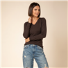 Mujer sweater bremer liso escote V - CAL